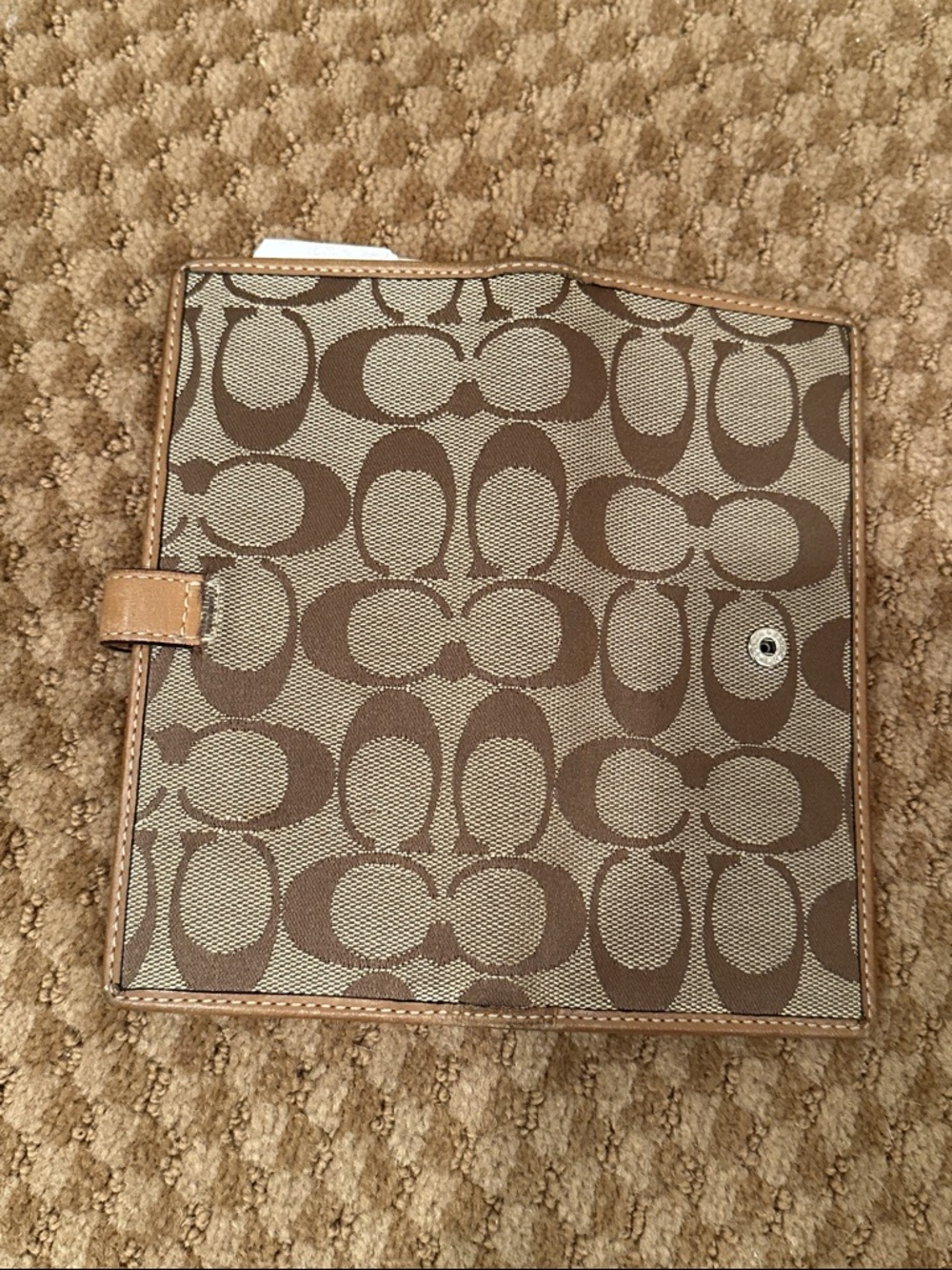 Coach Monogram Continental Wallet in Beige and Brown - Picture 5 of 6